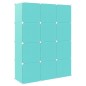 vidaXL Kinderschrank Modular mit 12 Würfeln Grün PP vidaXL Kinderschrank Modular mit 12 Würfeln Grün PP
