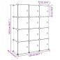 vidaXL Kinderschrank Modular mit 12 Würfeln Grün PP vidaXL Kinderschrank Modular mit 12 Würfeln Grün PP