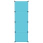 vidaXL Kinderschrank Modular mit 12 Würfeln Blau PP vidaXL Kinderschrank Modular mit 12 Würfeln Blau PP