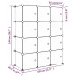 vidaXL Kinderschrank Modular mit 12 Würfeln Blau PP vidaXL Kinderschrank Modular mit 12 Würfeln Blau PP