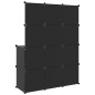 vidaXL Kinderschrank Modular mit 10 Würfeln Schwarz PP vidaXL Kinderschrank Modular mit 10 Würfeln Schwarz PP
