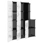 vidaXL Kinderschrank Modular mit 10 Würfeln Schwarz PP vidaXL Kinderschrank Modular mit 10 Würfeln Schwarz PP