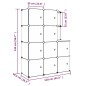 vidaXL Kinderschrank Modular mit 10 Würfeln Schwarz PP vidaXL Kinderschrank Modular mit 10 Würfeln Schwarz PP