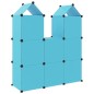 vidaXL Kinderschrank Modular mit 8 Würfeln Blau PP vidaXL Kinderschrank Modular mit 8 Würfeln Blau PP