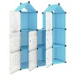 vidaXL Kinderschrank Modular mit 8 Würfeln Blau PP vidaXL Kinderschrank Modular mit 8 Würfeln Blau PP