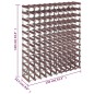 vidaXL Weinregal für 120 Flaschen Braun Massivholz Kiefer vidaXL Weinregal für 120 Flaschen Braun Massivholz Kiefer
