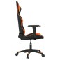 Gaming-Stuhl mit Massagefunktion Schwarz und Orange Kunstleder Gaming-Stuhl mit Massagefunktion Schwarz und Orange Kunstleder