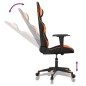 Gaming-Stuhl mit Massagefunktion Schwarz und Orange Kunstleder Gaming-Stuhl mit Massagefunktion Schwarz und Orange Kunstleder