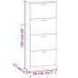 vidaXL Schuhschrank Eichen-Optik 59x17x150 cm Holzwerkstoff vidaXL Schuhschrank Eichen-Optik 59x17x150 cm Holzwerkstoff