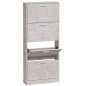 vidaXL Schuhschrank Betongrau 59x17x150 cm Holzwerkstoff vidaXL Schuhschrank Betongrau 59x17x150 cm Holzwerkstoff