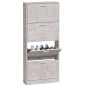 vidaXL Schuhschrank Betongrau 59x17x150 cm Holzwerkstoff vidaXL Schuhschrank Betongrau 59x17x150 cm Holzwerkstoff