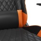 Gaming-Stuhl mit Massagefunktion Schwarz und Orange Kunstleder Gaming-Stuhl mit Massagefunktion Schwarz und Orange Kunstleder