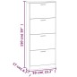 vidaXL Schuhschrank Grau Sonoma 59x17x150 cm Holzwerkstoff vidaXL Schuhschrank Grau Sonoma 59x17x150 cm Holzwerkstoff