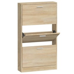 vidaXL Schuhschrank Eichen-Optik 59x17x108 cm Holzwerkstoff