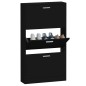 vidaXL Schuhschrank Schwarz 59x17x108 cm Holzwerkstoff vidaXL Schuhschrank Schwarz 59x17x108 cm Holzwerkstoff