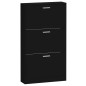 vidaXL Schuhschrank Schwarz 59x17x108 cm Holzwerkstoff vidaXL Schuhschrank Schwarz 59x17x108 cm Holzwerkstoff