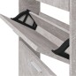 vidaXL Schuhschrank Betongrau 59x17x108 cm Holzwerkstoff vidaXL Schuhschrank Betongrau 59x17x108 cm Holzwerkstoff