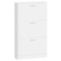 vidaXL Schuhschrank Hochglanz-Weiß 59x17x108 cm Holzwerkstoff vidaXL Schuhschrank Hochglanz-Weiß 59x17x108 cm Holzwerkstoff
