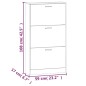 vidaXL Schuhschrank Hochglanz-Weiß 59x17x108 cm Holzwerkstoff vidaXL Schuhschrank Hochglanz-Weiß 59x17x108 cm Holzwerkstoff