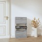vidaXL Schuhschrank Grau Sonoma 59x17x108 cm Holzwerkstoff vidaXL Schuhschrank Grau Sonoma 59x17x108 cm Holzwerkstoff