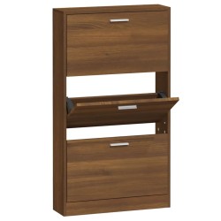 vidaXL Schuhschrank Braun Eichen-Optik 59x17x108 cm Holzwerkstoff