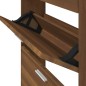 vidaXL Schuhschrank Braun Eichen-Optik 59x17x108 cm Holzwerkstoff vidaXL Schuhschrank Braun Eichen-Optik 59x17x108 cm Holzwerkstoff