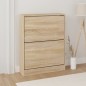 vidaXL Schuhschrank Eichen-Optik 59x17x81 cm Holzwerkstoff vidaXL Schuhschrank Eichen-Optik 59x17x81 cm Holzwerkstoff