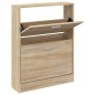 vidaXL Schuhschrank Eichen-Optik 59x17x81 cm Holzwerkstoff vidaXL Schuhschrank Eichen-Optik 59x17x81 cm Holzwerkstoff