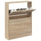 vidaXL Schuhschrank Eichen-Optik 59x17x81 cm Holzwerkstoff vidaXL Schuhschrank Eichen-Optik 59x17x81 cm Holzwerkstoff