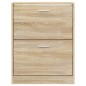 vidaXL Schuhschrank Eichen-Optik 59x17x81 cm Holzwerkstoff vidaXL Schuhschrank Eichen-Optik 59x17x81 cm Holzwerkstoff