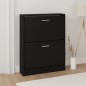 vidaXL Schuhschrank Schwarz 59x17x81 cm Holzwerkstoff vidaXL Schuhschrank Schwarz 59x17x81 cm Holzwerkstoff