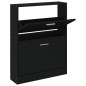 vidaXL Schuhschrank Schwarz 59x17x81 cm Holzwerkstoff vidaXL Schuhschrank Schwarz 59x17x81 cm Holzwerkstoff