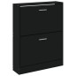 vidaXL Schuhschrank Schwarz 59x17x81 cm Holzwerkstoff vidaXL Schuhschrank Schwarz 59x17x81 cm Holzwerkstoff
