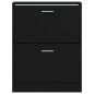 vidaXL Schuhschrank Schwarz 59x17x81 cm Holzwerkstoff vidaXL Schuhschrank Schwarz 59x17x81 cm Holzwerkstoff