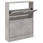 vidaXL Schuhschrank Betongrau 59x17x81 cm Holzwerkstoff vidaXL Schuhschrank Betongrau 59x17x81 cm Holzwerkstoff