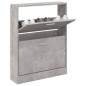 vidaXL Schuhschrank Betongrau 59x17x81 cm Holzwerkstoff vidaXL Schuhschrank Betongrau 59x17x81 cm Holzwerkstoff