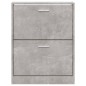 vidaXL Schuhschrank Betongrau 59x17x81 cm Holzwerkstoff vidaXL Schuhschrank Betongrau 59x17x81 cm Holzwerkstoff