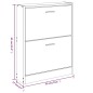 vidaXL Schuhschrank Grau Sonoma 59x17x81 cm Holzwerkstoff vidaXL Schuhschrank Grau Sonoma 59x17x81 cm Holzwerkstoff