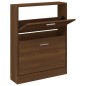 vidaXL Schuhschrank Braun Eichen-Optik 59x17x81 cm Holzwerkstoff vidaXL Schuhschrank Braun Eichen-Optik 59x17x81 cm Holzwerkstoff