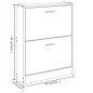 vidaXL Schuhschrank Braun Eichen-Optik 59x17x81 cm Holzwerkstoff vidaXL Schuhschrank Braun Eichen-Optik 59x17x81 cm Holzwerkstoff