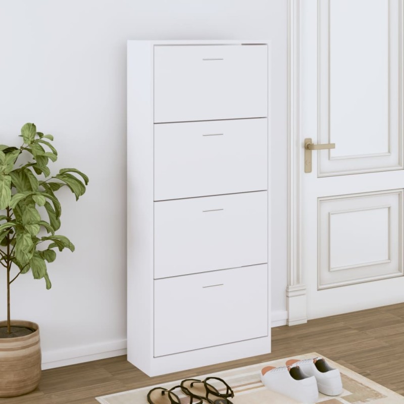 vidaXL Schuhschrank Weiß 63x24x147 cm Holzwerkstoff vidaXL Schuhschrank Weiß 63x24x147 cm Holzwerkstoff