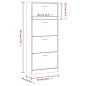 vidaXL Schuhschrank Weiß 63x24x147 cm Holzwerkstoff vidaXL Schuhschrank Weiß 63x24x147 cm Holzwerkstoff
