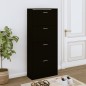 vidaXL Schuhschrank Schwarz 63x24x147 cm Holzwerkstoff vidaXL Schuhschrank Schwarz 63x24x147 cm Holzwerkstoff