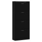 vidaXL Schuhschrank Schwarz 63x24x147 cm Holzwerkstoff vidaXL Schuhschrank Schwarz 63x24x147 cm Holzwerkstoff