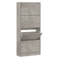 vidaXL Schuhschrank Betongrau 63x24x147 cm Holzwerkstoff vidaXL Schuhschrank Betongrau 63x24x147 cm Holzwerkstoff
