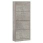vidaXL Schuhschrank Betongrau 63x24x147 cm Holzwerkstoff vidaXL Schuhschrank Betongrau 63x24x147 cm Holzwerkstoff