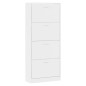vidaXL Schuhschrank Hochglanz-Weiß 63x24x147 cm Holzwerkstoff vidaXL Schuhschrank Hochglanz-Weiß 63x24x147 cm Holzwerkstoff