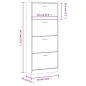 vidaXL Schuhschrank Grau Sonoma 63x24x147 cm Holzwerkstoff vidaXL Schuhschrank Grau Sonoma 63x24x147 cm Holzwerkstoff