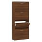 vidaXL Schuhschrank Braun Eichen-Optik 63x24x147 cm Holzwerkstoff vidaXL Schuhschrank Braun Eichen-Optik 63x24x147 cm Holzwerkstoff