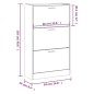 vidaXL Schuhschrank Weiß 63x24x103 cm Holzwerkstoff vidaXL Schuhschrank Weiß 63x24x103 cm Holzwerkstoff